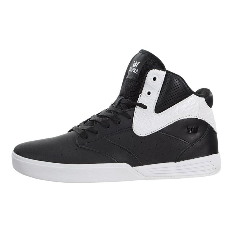 Zapatillas De Skate Supra Argentina Mujer - KHAN Negras Blancas (VYPTM-4172)